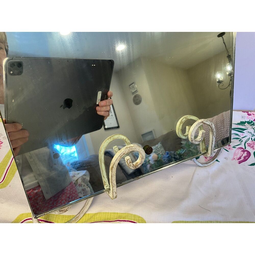 Etched top mirror vintage wall mirror must see - Picture 7 of 8